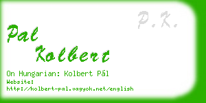 pal kolbert business card
